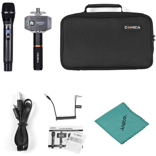 Comica CVM-WS50H Wireless Handheld Microphone Kit for Smartphones