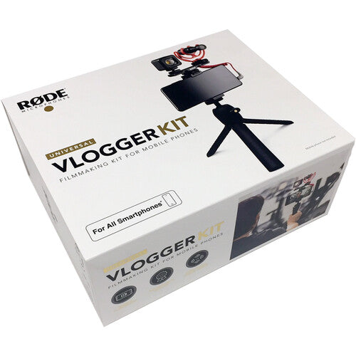 RØDE Vlogger Kit Universal – Shotgun Mic, Light & Tripod for 3.5mm Smartphones