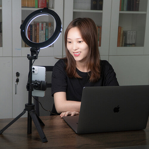VIJIM Dual 8" Ring Light Vlog Kit with Tripods, Phone Holders & Bluetooth Remotes
