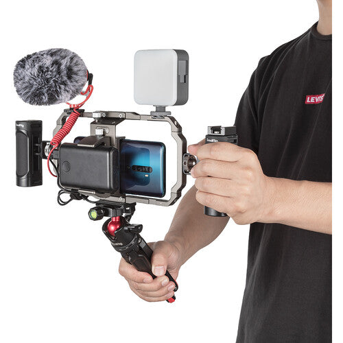 SmallRig All-in-One Smartphone Vlogging Kit – LED Light, Mic, Tripod & Cage
