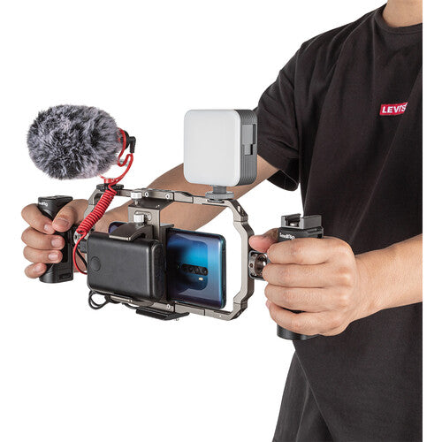 SmallRig All-in-One Smartphone Vlogging Kit – LED Light, Mic, Tripod & Cage