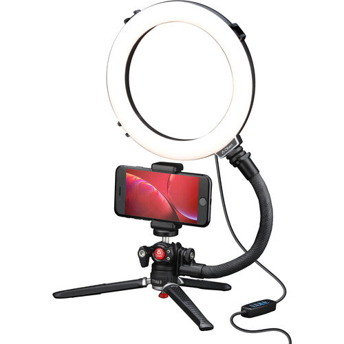 Oben TTVLK-8 Vlogging Kit – 8" LED Ring Light with Tripod & Phone Mount