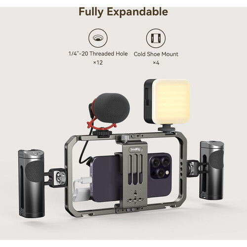 SmallRig All-in-One Video Kit Pro – Advanced Smartphone Vlogging & Streaming Rig