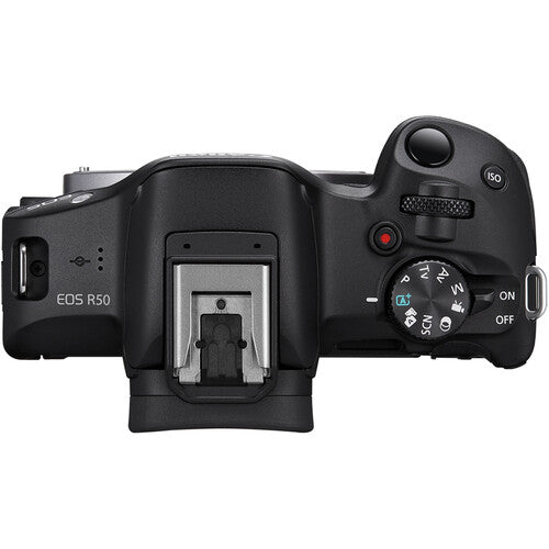 Canon EOS R50 Mirrorless Camera with 18-45mm & 55-210mm Lenses – Black