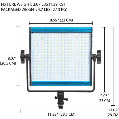 Dracast X Series LED500 Bi-Color LED Light Panel (8x8")