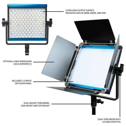 Dracast X Series LED500 RGBWW 3-Light Travel Kit