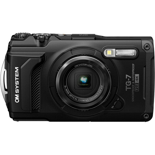 OM System Tough TG-7 Waterproof Digital Camera (Black)