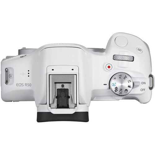 Canon EOS R50 Mirrorless Camera with 18-45mm Lens – White