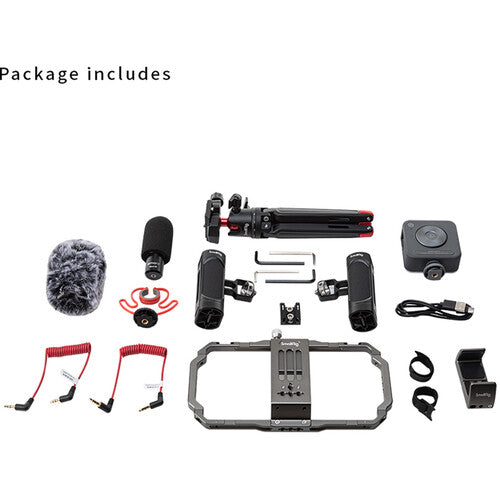 SmallRig All-in-One Smartphone Vlogging Kit – LED Light, Mic, Tripod & Cage