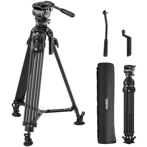 Ulanzi T046 VideoFast Heavy-Duty Carbon Fiber Tripod with Fluid Head