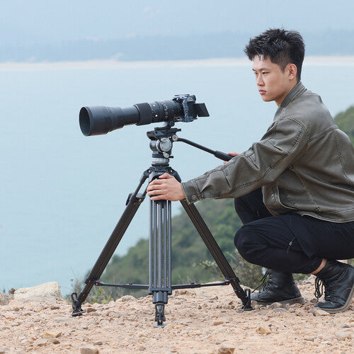Ulanzi T046 VideoFast Heavy-Duty Carbon Fiber Tripod with Fluid Head