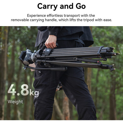 Ulanzi T046 VideoFast Heavy-Duty Carbon Fiber Tripod with Fluid Head