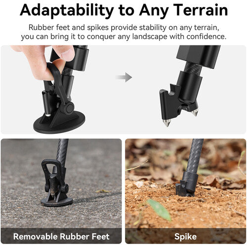 Ulanzi T046 VideoFast Heavy-Duty Carbon Fiber Tripod with Fluid Head