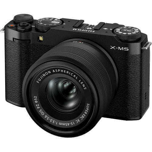 FUJIFILM X-M5 Mirrorless Camera with XC 15-45mm f/3.5-5.6 OIS PZ Lens (Black)