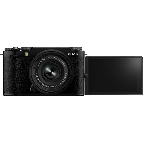 FUJIFILM X-M5 Mirrorless Camera with XC 15-45mm f/3.5-5.6 OIS PZ Lens (Black)