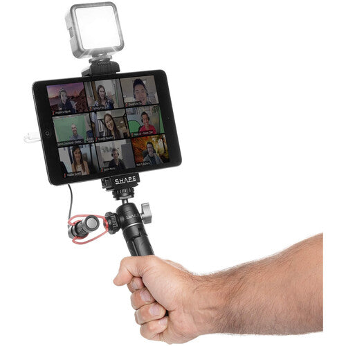 SHAPE iPad Vlogging Kit with Tripod, LED Light & Shotgun Mic