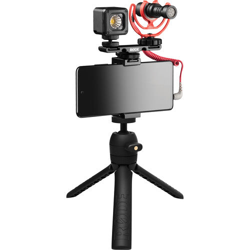RØDE Vlogger Kit Universal – Shotgun Mic, Light & Tripod for 3.5mm Smartphones