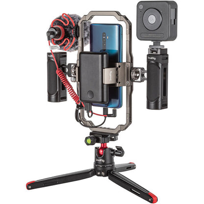 SmallRig All-in-One Smartphone Vlogging Kit – LED Light, Mic, Tripod & Cage