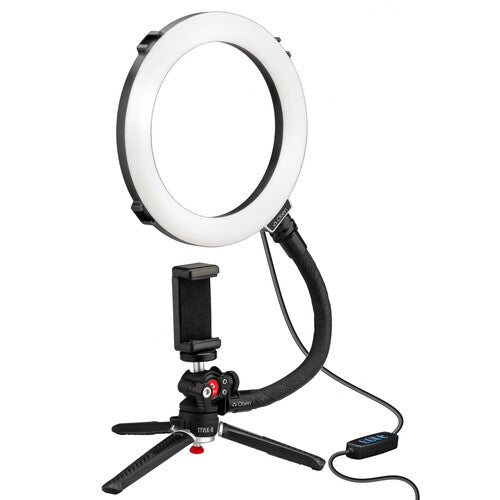 Oben TTVLK-8 Vlogging Kit – 8" LED Ring Light with Tripod & Phone Mount