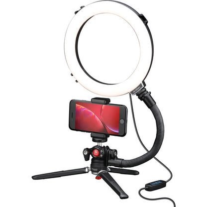 Oben TTVLK-8 Vlogging Kit – 8" LED Ring Light with Tripod & Phone Mount