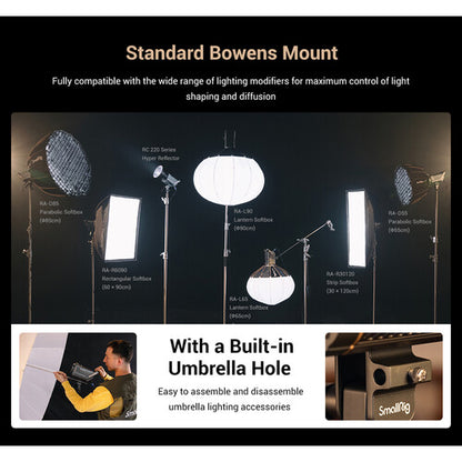 SmallRig RC 220B Bi-Color LED Monolight (84,500 Lux)