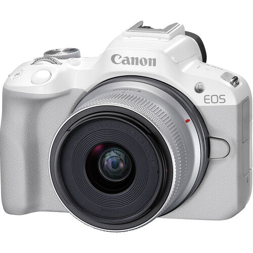 Canon EOS R50 Mirrorless Camera with 18-45mm Lens – White