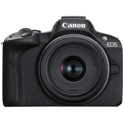 Canon EOS R50 Mirrorless Camera with 18-45mm Lens – Black