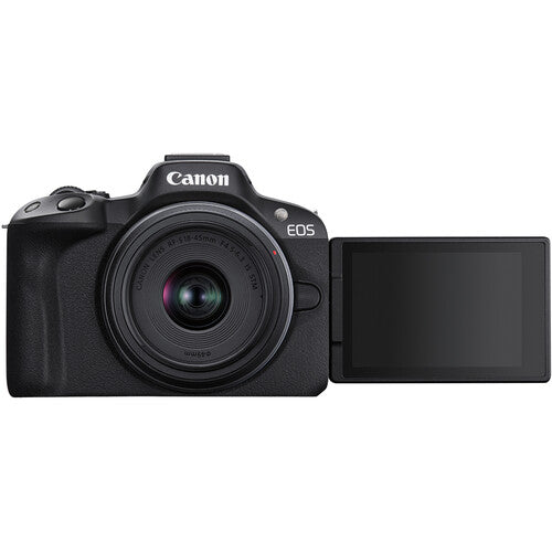 Canon EOS R50 Mirrorless Camera with 18-45mm Lens – Black