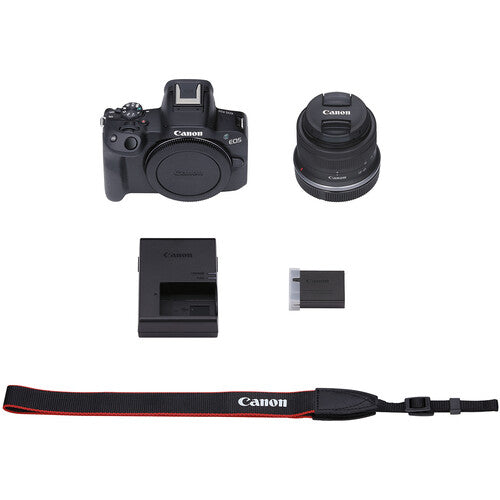 Canon EOS R50 Mirrorless Camera with 18-45mm Lens – Black