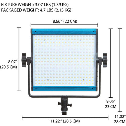 Dracast X Series LED500 Bi-Color LED Light Panel (8x8")
