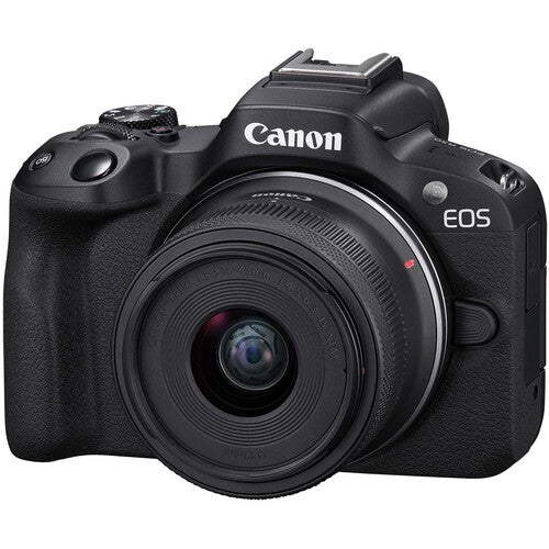 Canon EOS R50 Content Creator Kit with 18-45mm Lens, Tripod Grip & Stereo Mic – Black