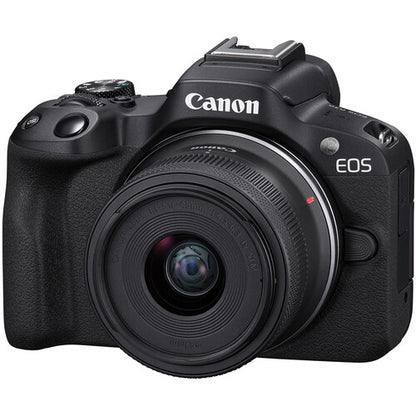 Canon EOS R50 Content Creator Kit with 18-45mm Lens, Tripod Grip & Stereo Mic – Black