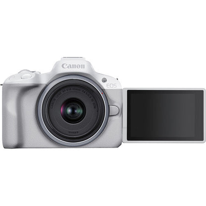 Canon EOS R50 Mirrorless Camera with 18-45mm Lens – White
