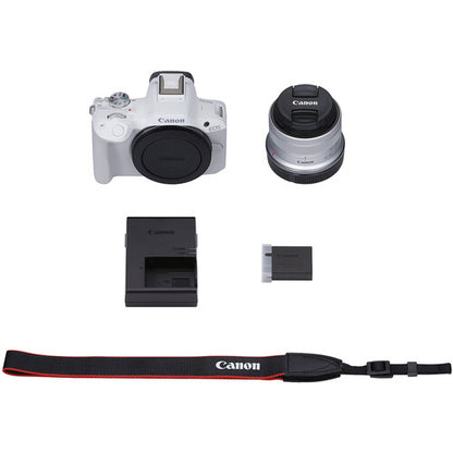 Canon EOS R50 Mirrorless Camera with 18-45mm Lens – White