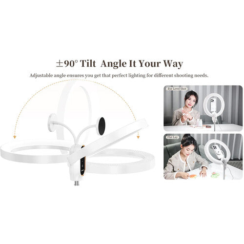 Ulanzi T015 10" Bi-Color LED Ring Light with Magnetic Mount & Telescopic Tripod