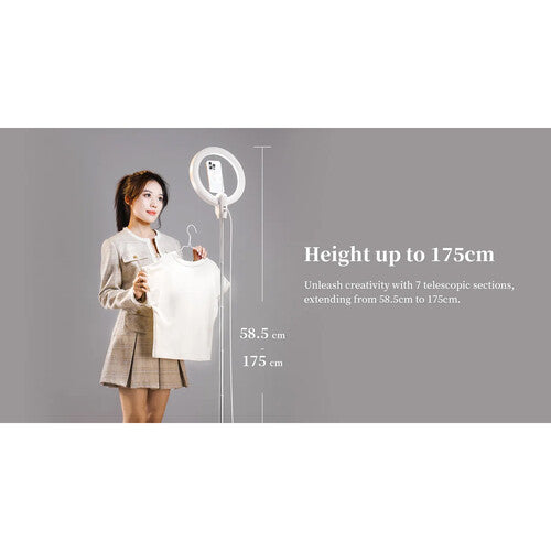 Ulanzi T015 10" Bi-Color LED Ring Light with Magnetic Mount & Telescopic Tripod