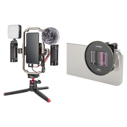 SmallRig All-in-One Smartphone Vlogging Kit with 1.55x Anamorphic Lens