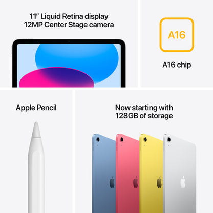 Apple 11" iPad (A16 Chip, 256GB, Wi-Fi Only, Silver)
