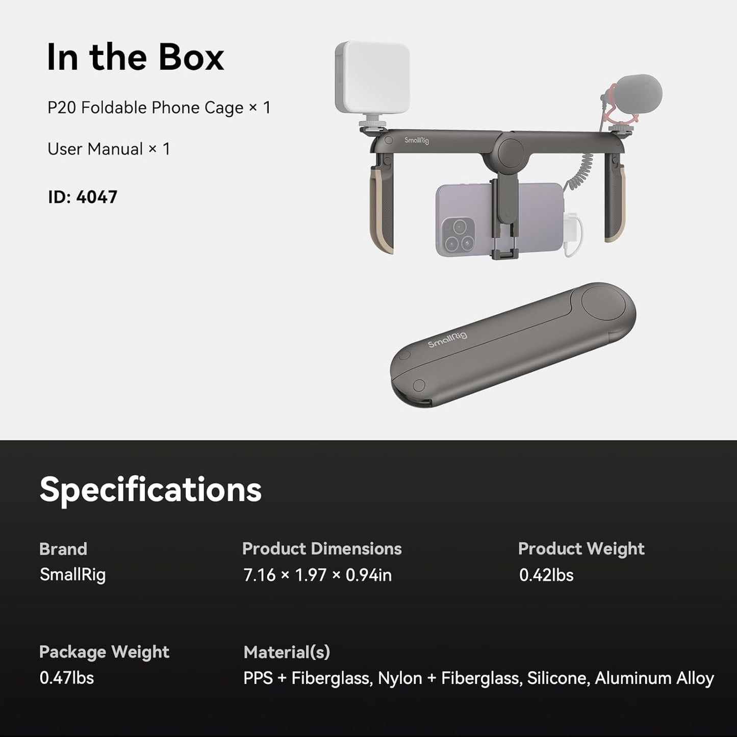 SmallRig P20 Magnetic Phone Cage Kit