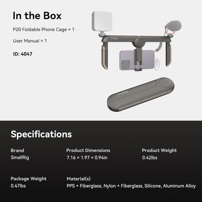SmallRig P20 Magnetic Phone Cage Kit