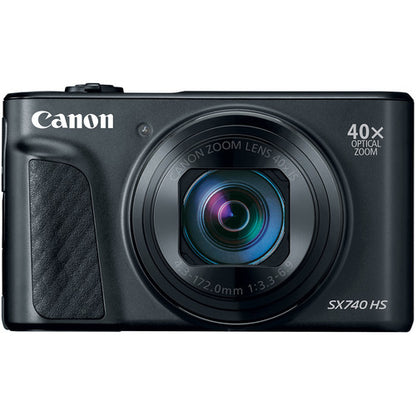 Canon PowerShot SX740 HS Creator Kit – Black (Includes 64GB Card + Case)