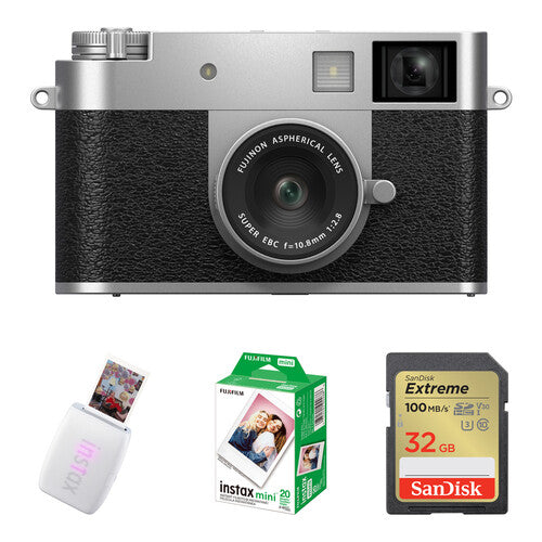 FUJIFILM X half Digital Camera Bundle – Retro Half-Frame Look + Printer, Film & SD Card