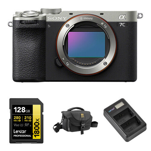 Sony a7C II Mirrorless Camera (Silver) with Basic Creator Bundle